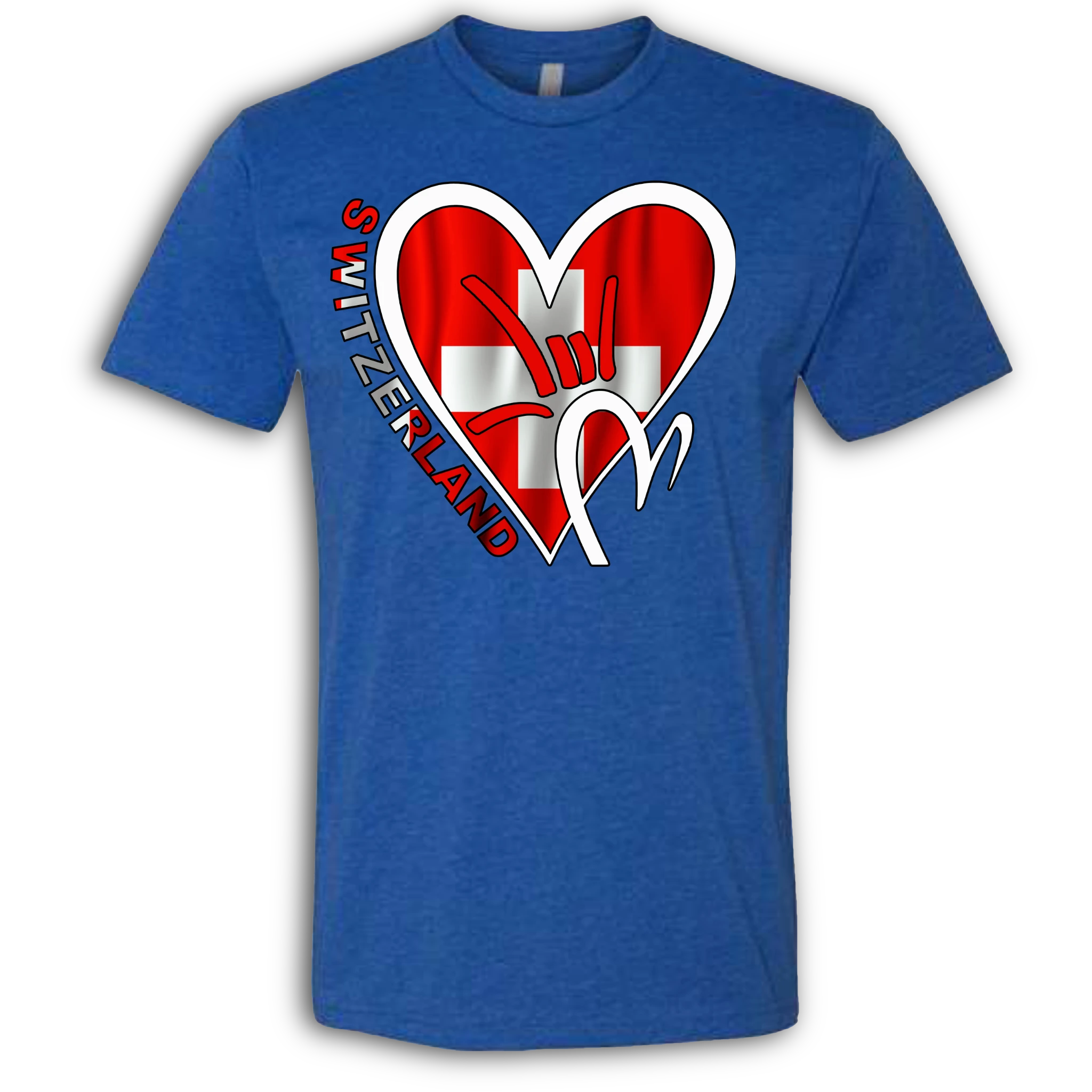 Switzerland Flag ILY HEART T-Shirt