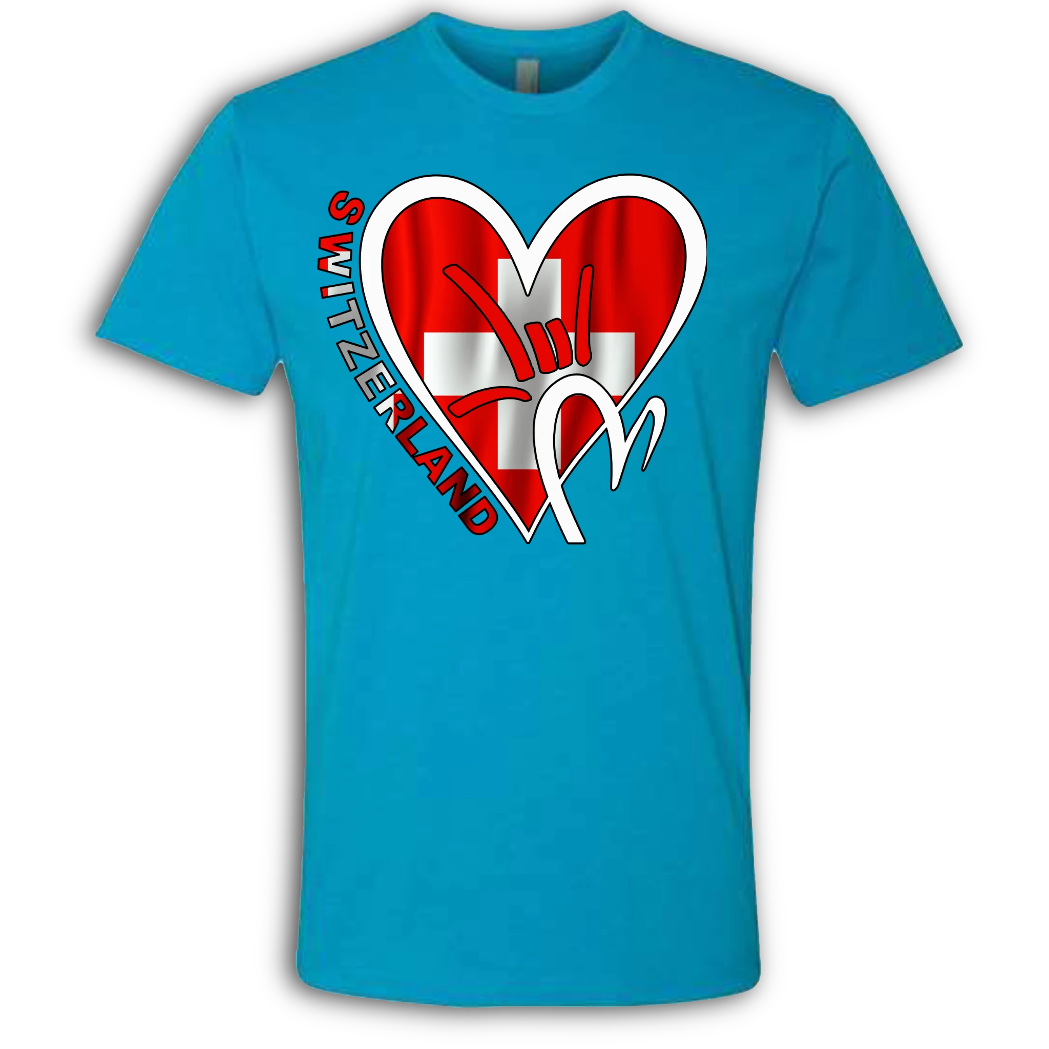 Switzerland Flag ILY HEART T-Shirt