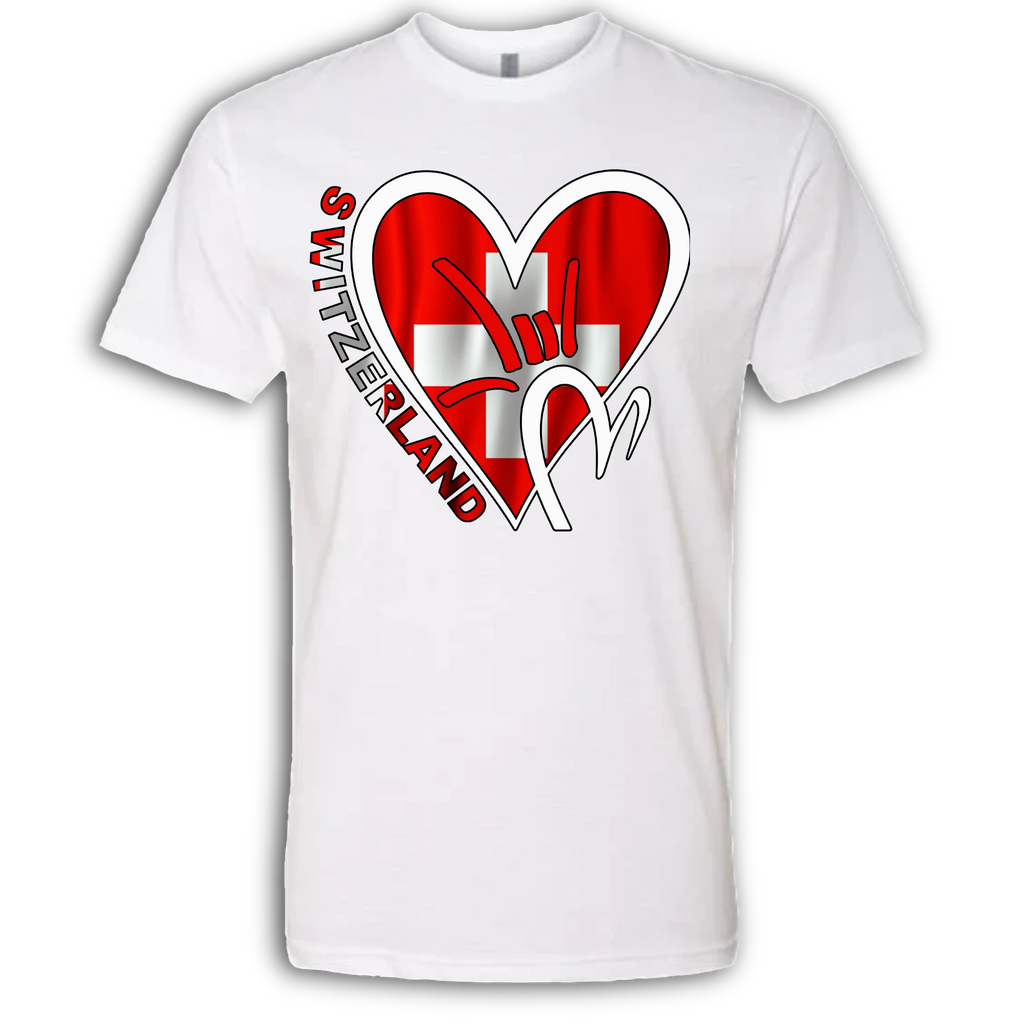Switzerland Flag ILY HEART T-Shirt