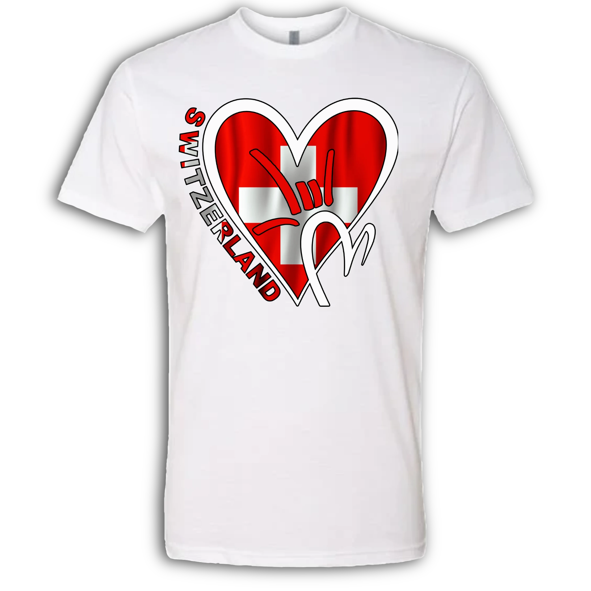 Switzerland Flag ILY HEART T-Shirt