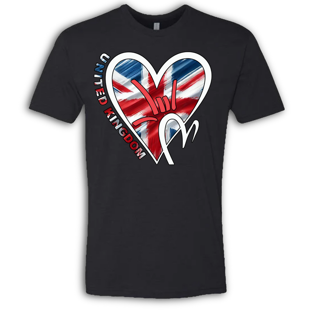 UK Flag ILY HEART T-Shirt