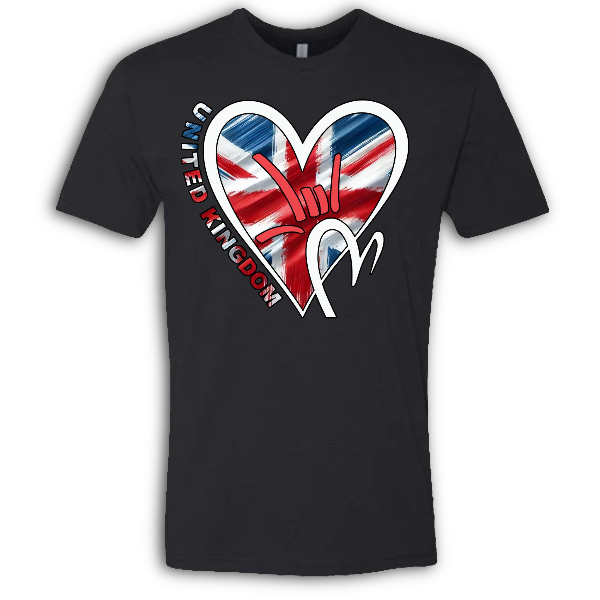 UK Flag ILY HEART T-Shirt