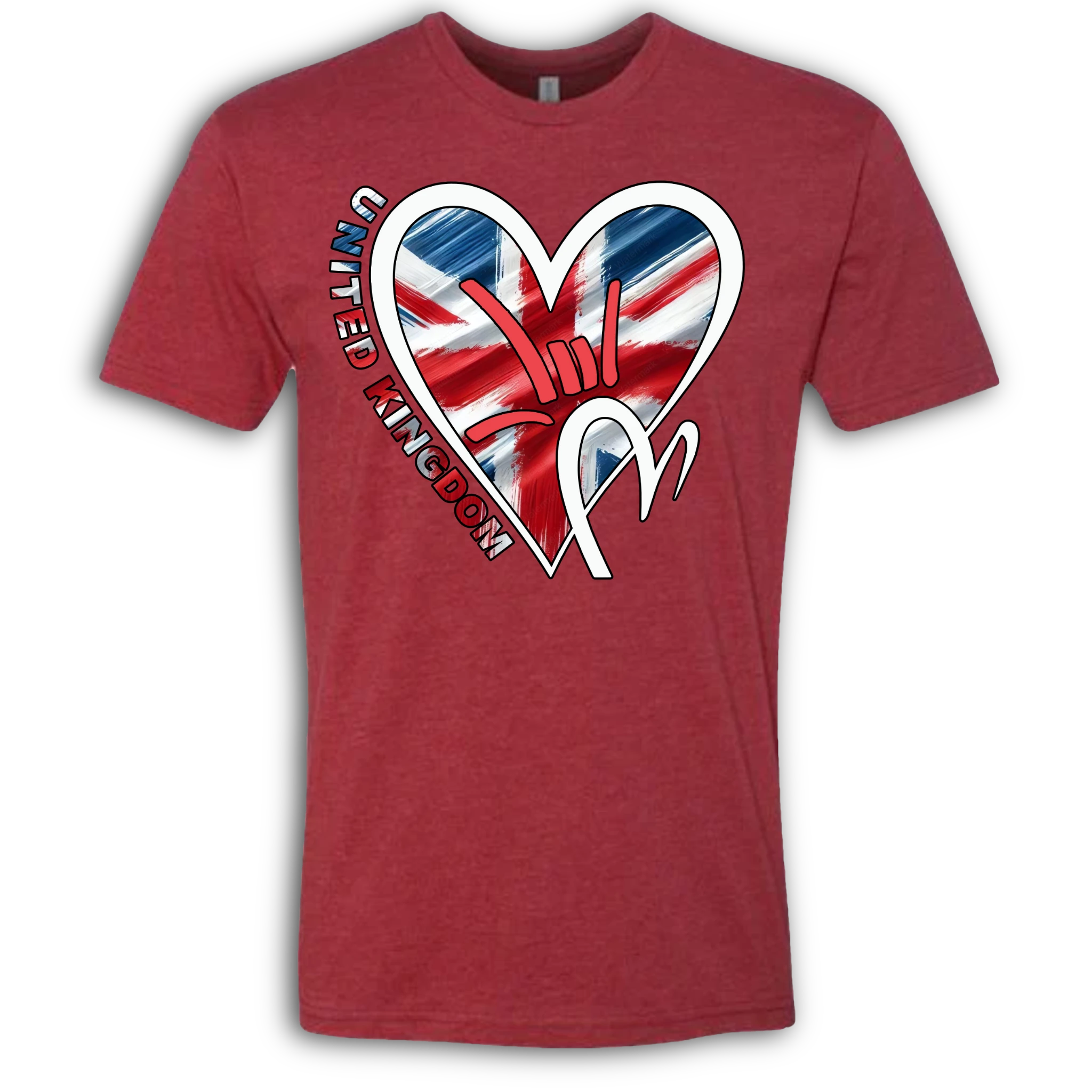 UK Flag ILY HEART T-Shirt