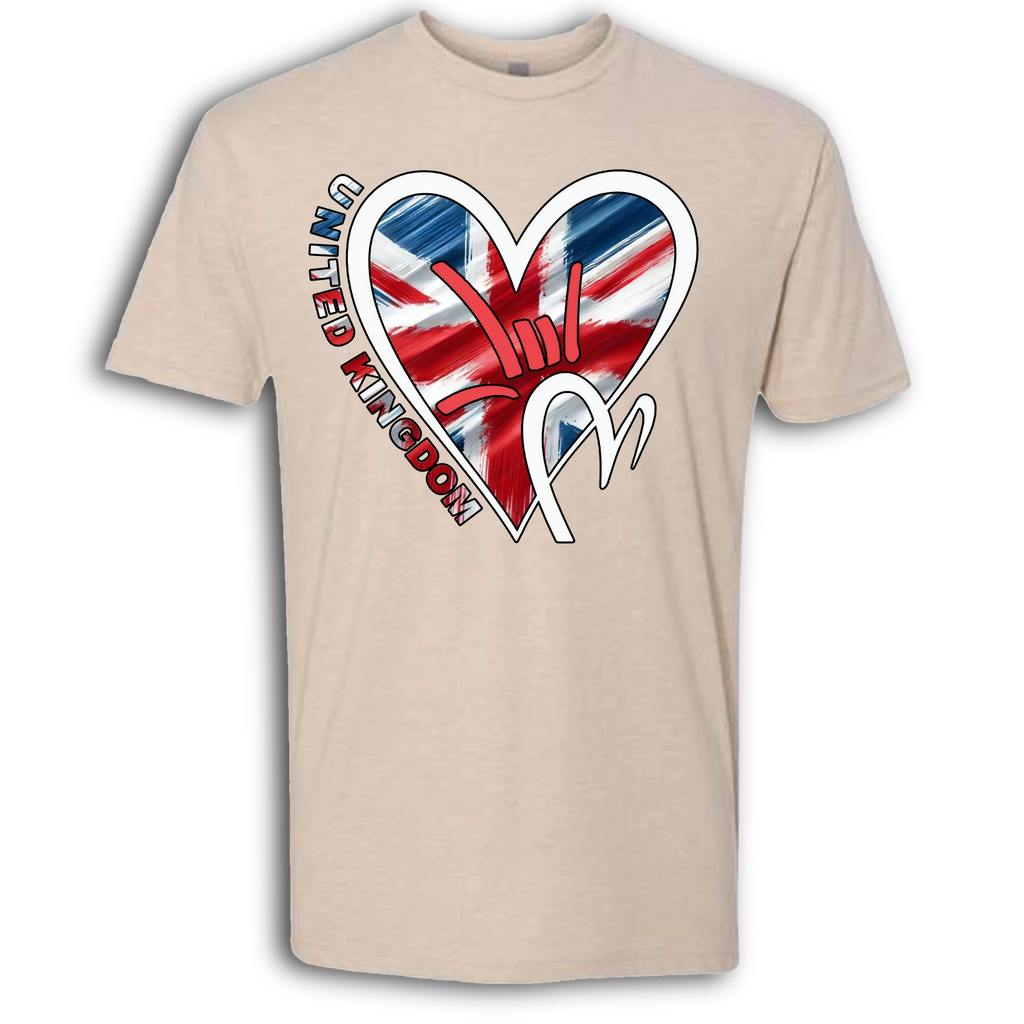 UK Flag ILY HEART T-Shirt