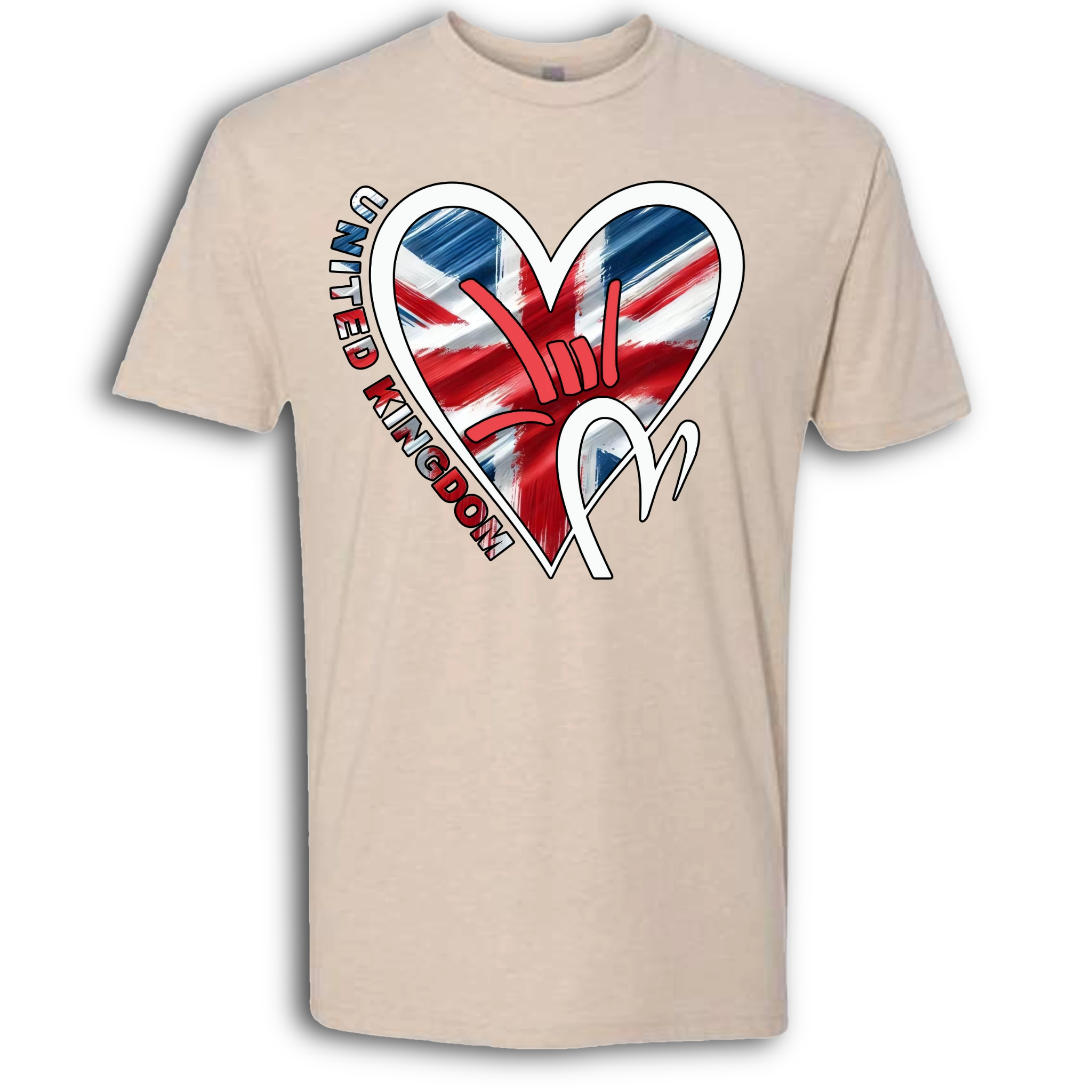 UK Flag ILY HEART T-Shirt