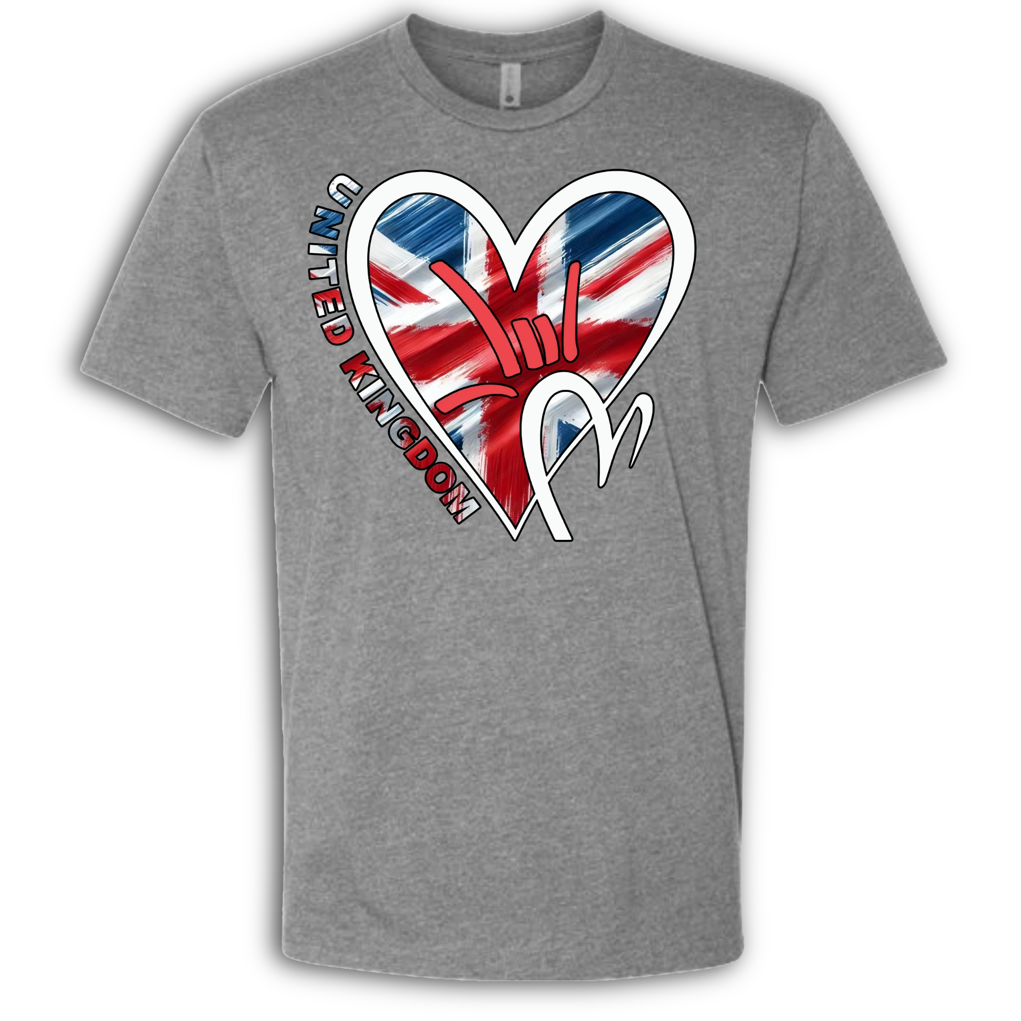 UK Flag ILY HEART T-Shirt