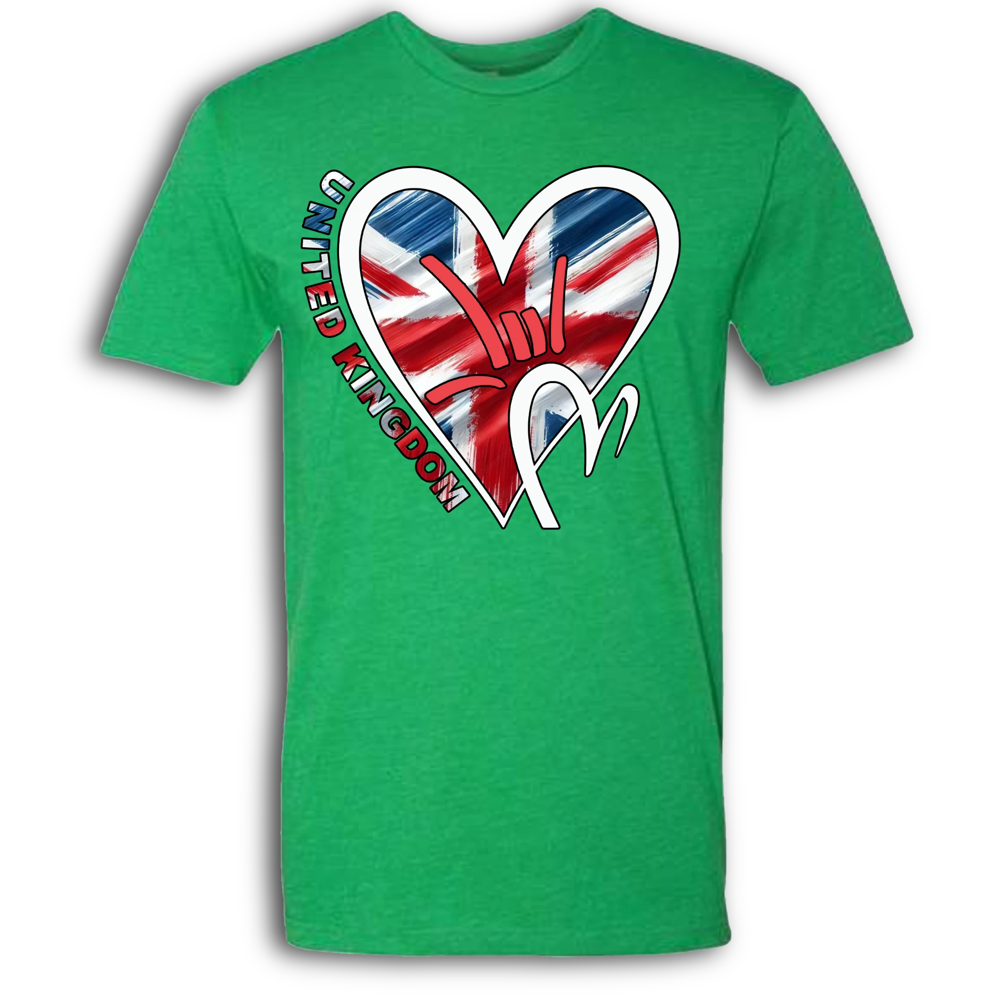 UK Flag ILY HEART T-Shirt