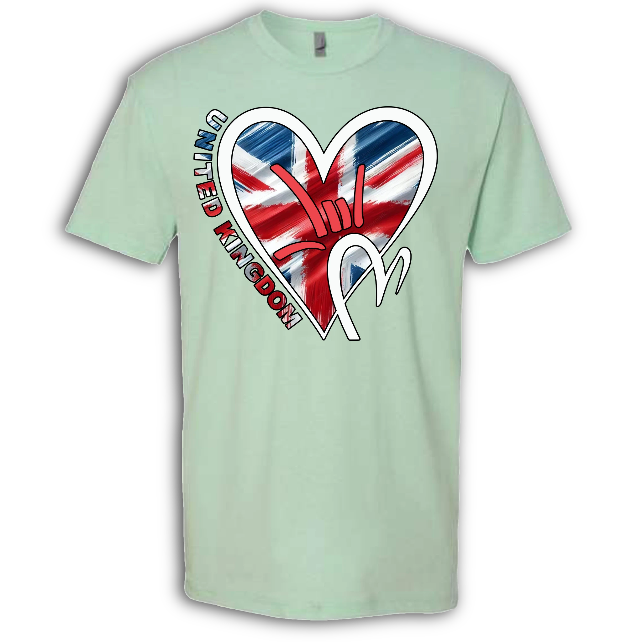 UK Flag ILY HEART T-Shirt