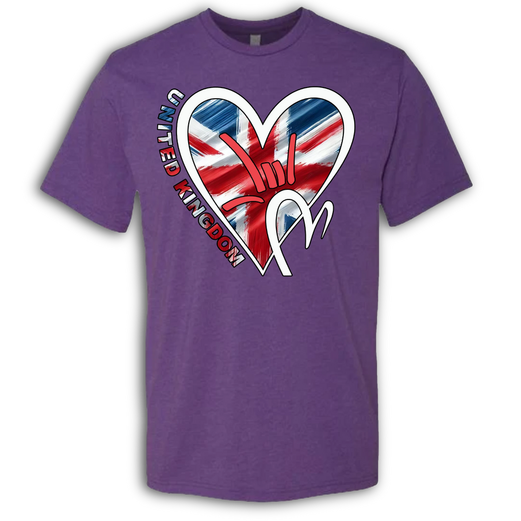 UK Flag ILY HEART T-Shirt