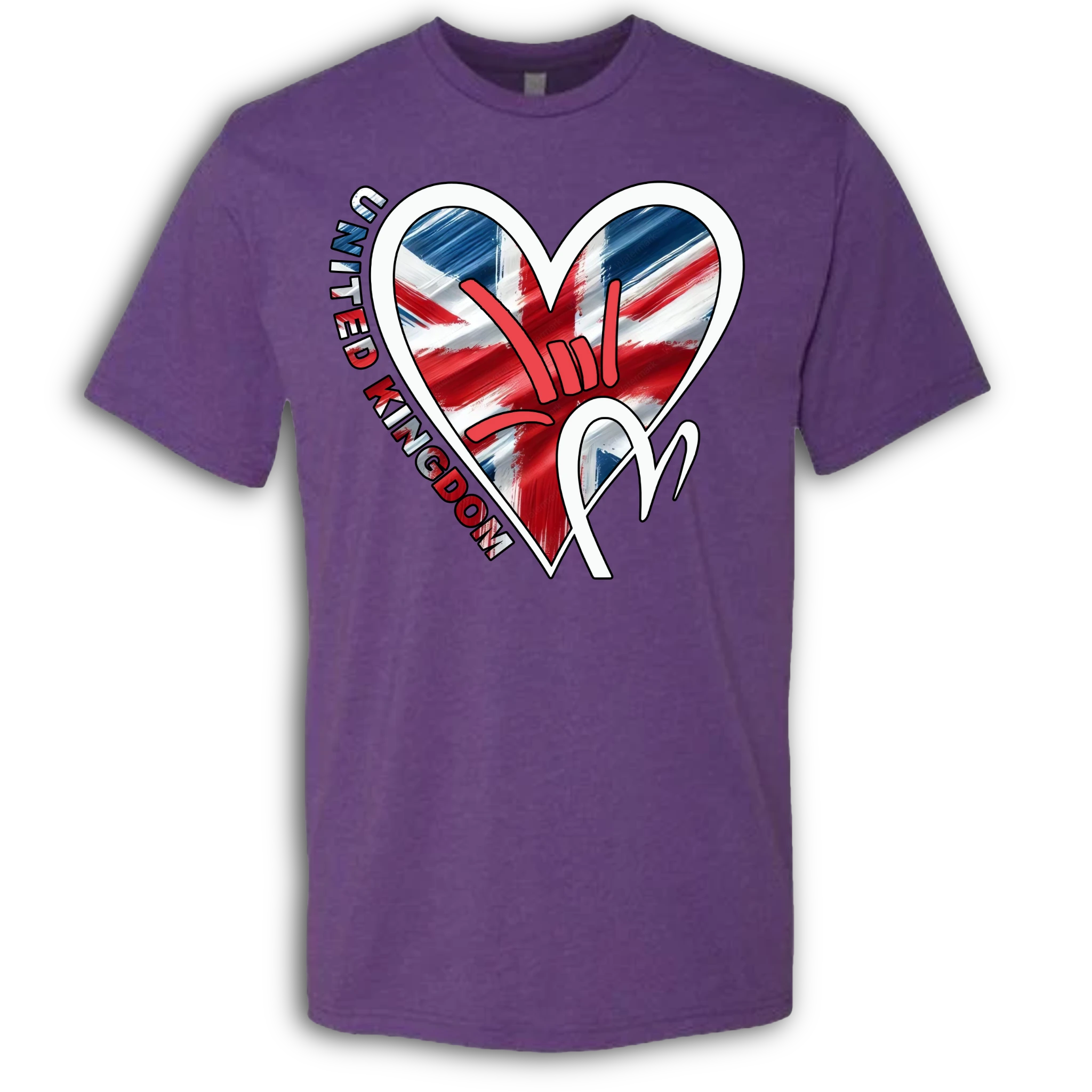 UK Flag ILY HEART T-Shirt