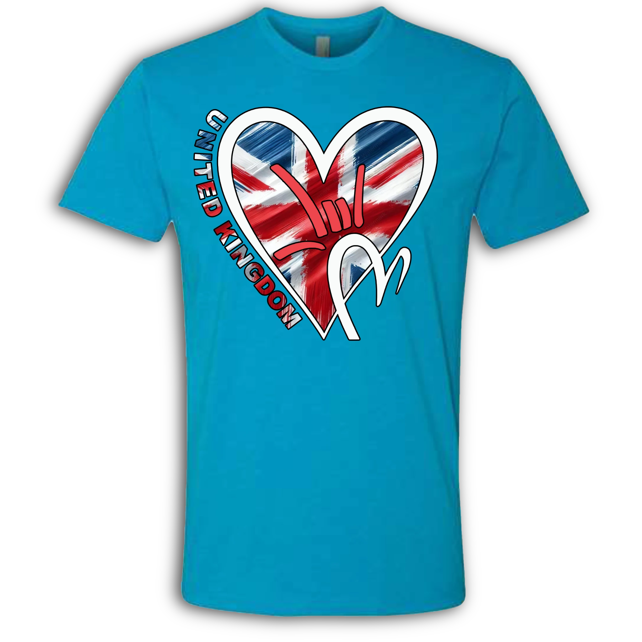 UK Flag ILY HEART T-Shirt