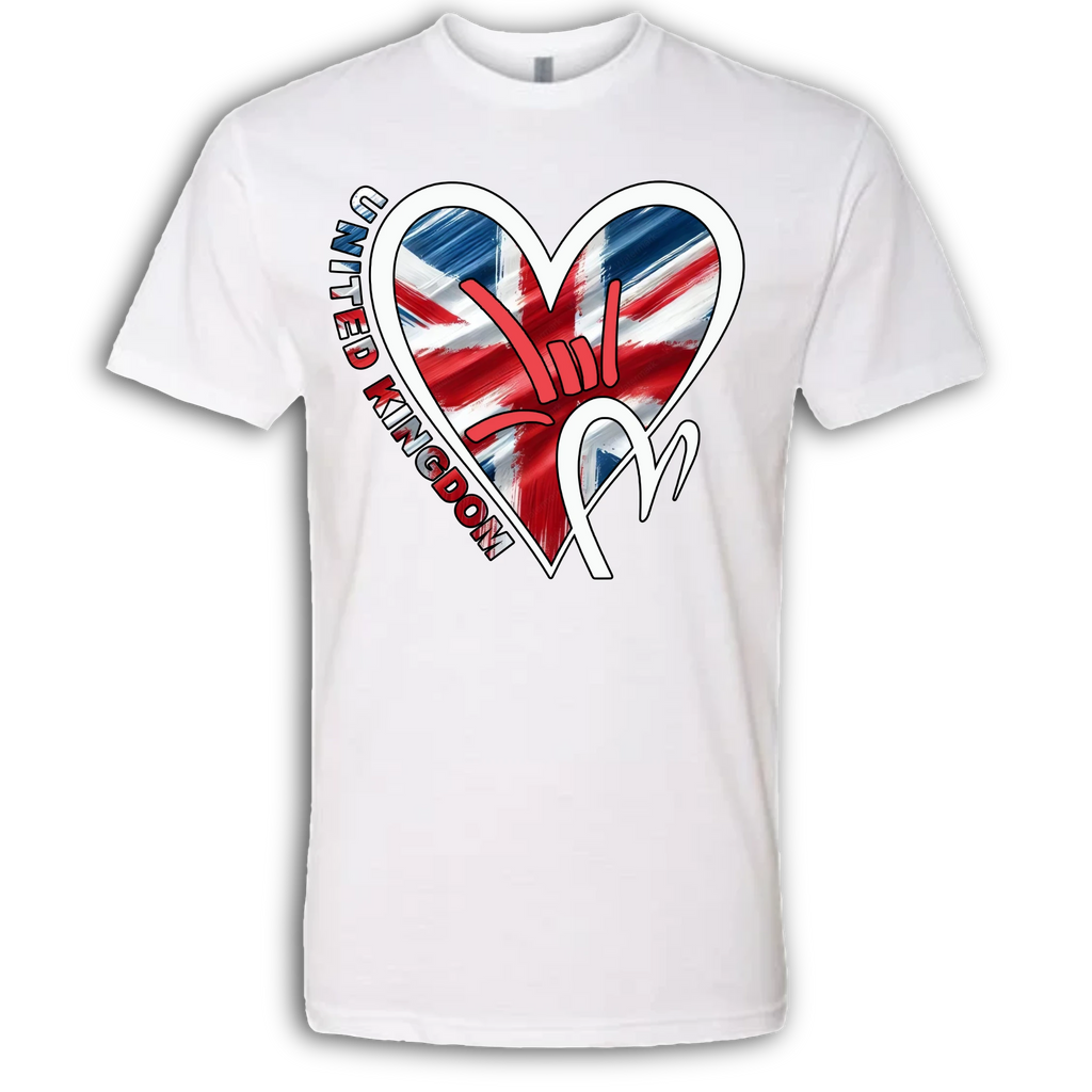 UK Flag ILY HEART T-Shirt