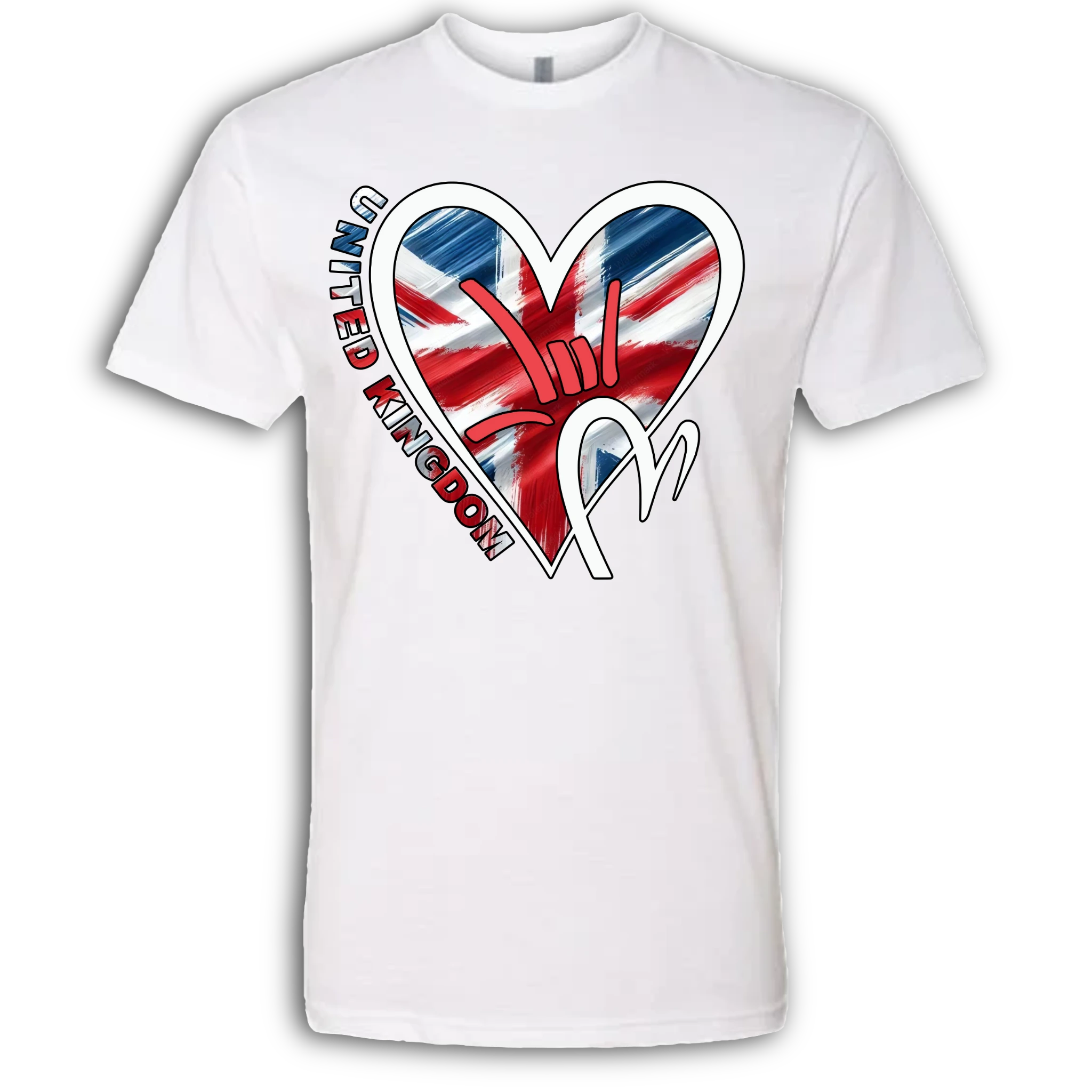 UK Flag ILY HEART T-Shirt