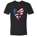 USA Flag ILY HEART T-Shirt