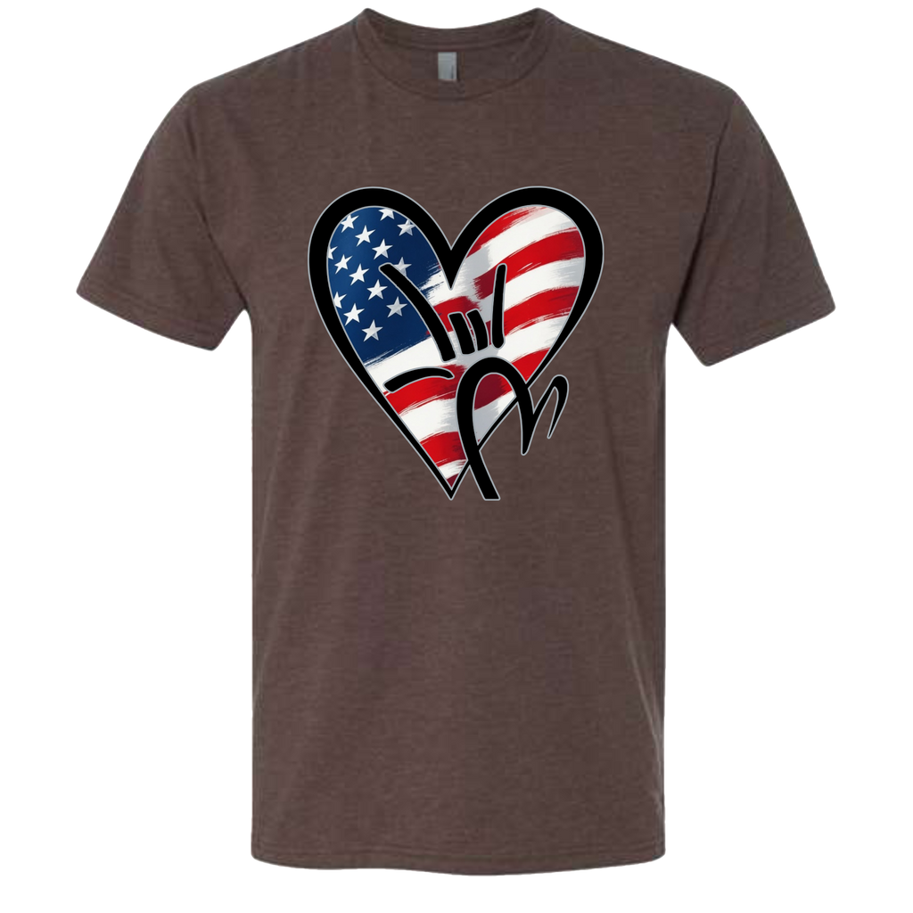 USA Flag ILY HEART T-Shirt