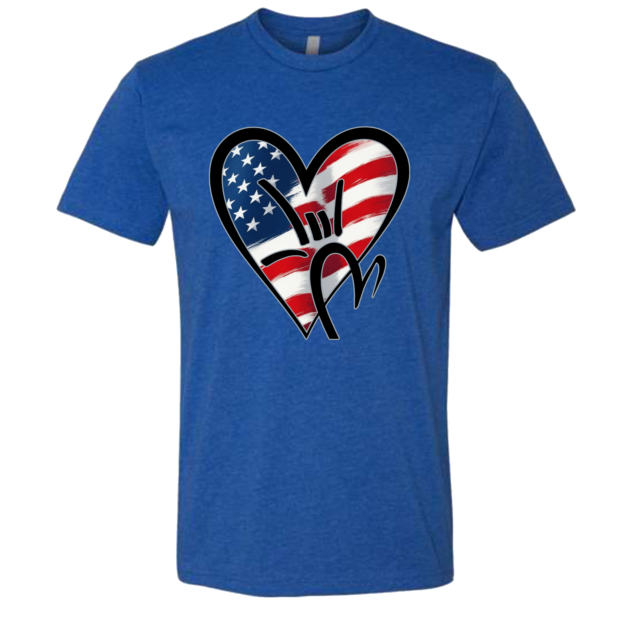 USA Flag ILY HEART T-Shirt