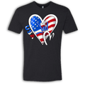 USA Flag ILY HEART T-Shirt